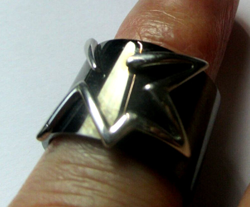 Authentique bague large anneau - bague,